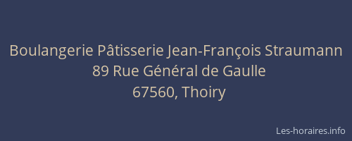 Boulangerie Pâtisserie Jean-François Straumann