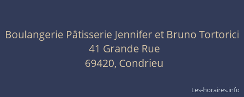 Boulangerie Pâtisserie Jennifer et Bruno Tortorici