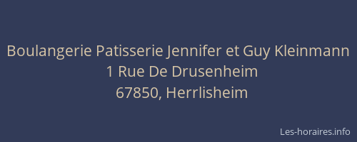 Boulangerie Patisserie Jennifer et Guy Kleinmann