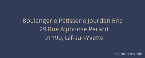 Boulangerie Patisserie Jourdan Eric