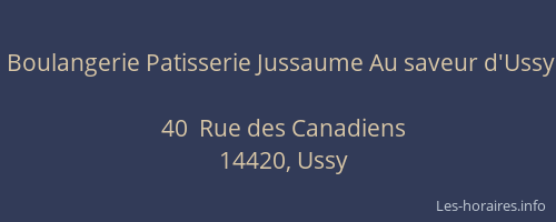 Boulangerie Patisserie Jussaume Au saveur d'Ussy
