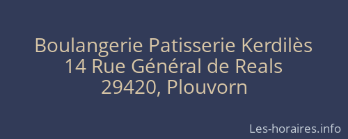 Boulangerie Patisserie Kerdilès