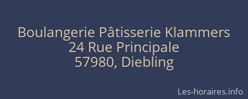Boulangerie Pâtisserie Klammers