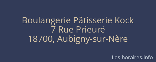 Boulangerie Pâtisserie Kock