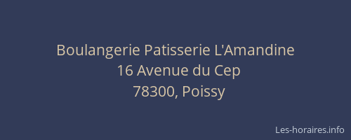 Boulangerie Patisserie L'Amandine