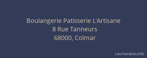 Boulangerie Patisserie L'Artisane