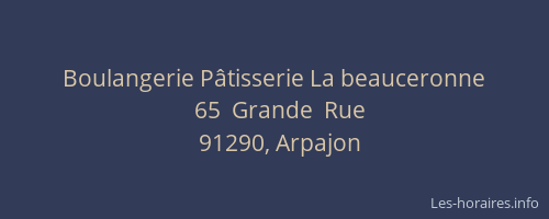 Boulangerie Pâtisserie La beauceronne