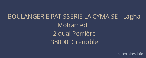BOULANGERIE PATISSERIE LA CYMAISE - Lagha Mohamed
