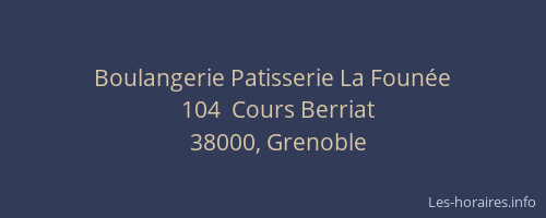 Boulangerie Patisserie La Founée