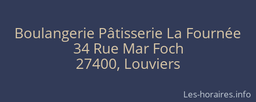 Boulangerie Pâtisserie La Fournée