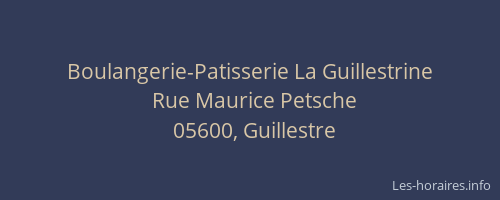 Boulangerie-Patisserie La Guillestrine