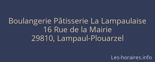 Boulangerie Pâtisserie La Lampaulaise