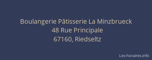 Boulangerie Pâtisserie La Minzbrueck
