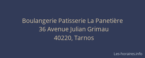 Boulangerie Patisserie La Paneti&egrave;re