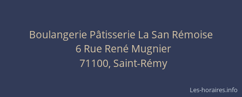 Boulangerie Pâtisserie La San Rémoise