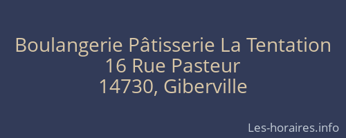 Boulangerie Pâtisserie La Tentation
