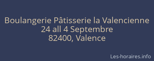 Boulangerie Pâtisserie la Valencienne