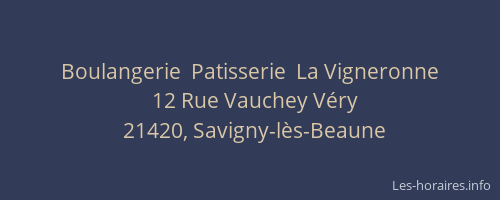 Boulangerie  Patisserie  La Vigneronne