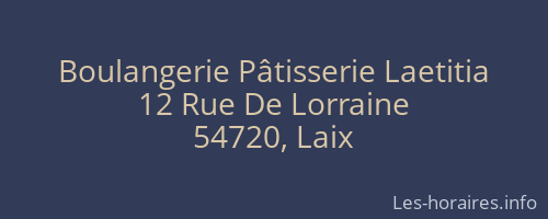 Boulangerie Pâtisserie Laetitia