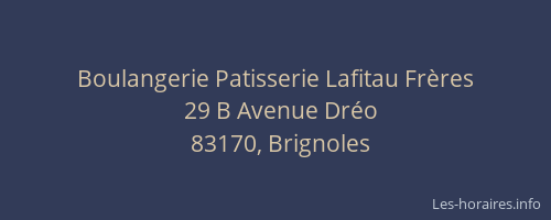 Boulangerie Patisserie Lafitau Frères