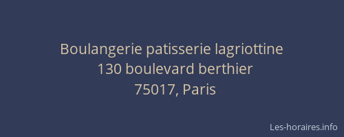 Boulangerie patisserie lagriottine