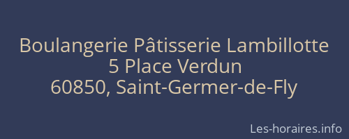 Boulangerie Pâtisserie Lambillotte