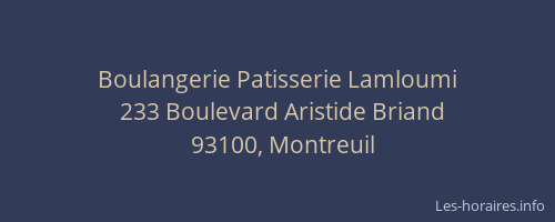 Boulangerie Patisserie Lamloumi