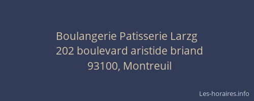 Boulangerie Patisserie Larzg