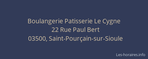 Boulangerie Patisserie Le Cygne