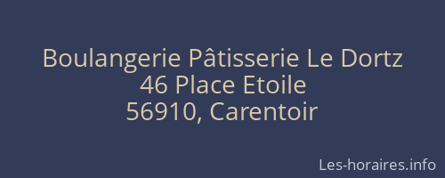 Boulangerie Pâtisserie Le Dortz