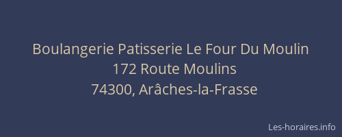 Boulangerie Patisserie Le Four Du Moulin