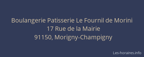 Boulangerie Patisserie Le Fournil de Morini