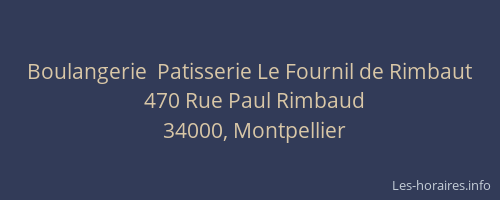 Boulangerie  Patisserie Le Fournil de Rimbaut