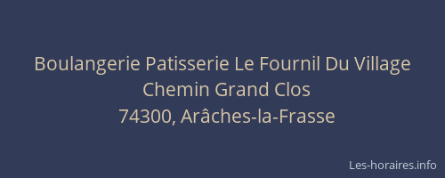 Boulangerie Patisserie Le Fournil Du Village