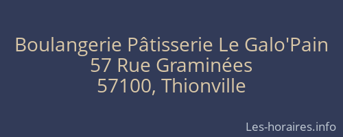 Boulangerie Pâtisserie Le Galo'Pain