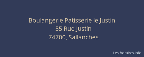 Boulangerie Patisserie le Justin