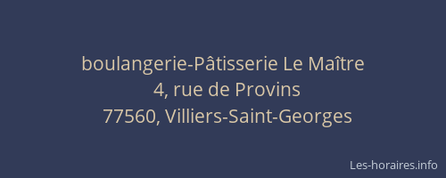 boulangerie-Pâtisserie Le Maître