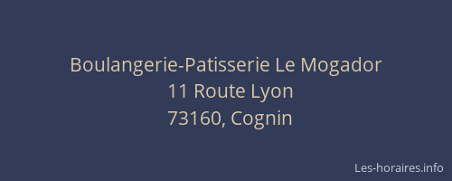 Boulangerie-Patisserie Le Mogador