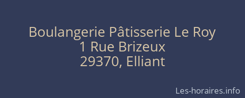 Boulangerie Pâtisserie Le Roy