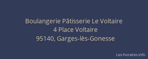 Boulangerie Pâtisserie Le Voltaire