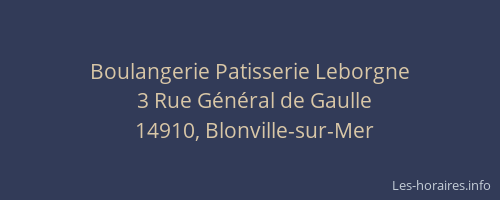 Boulangerie Patisserie Leborgne