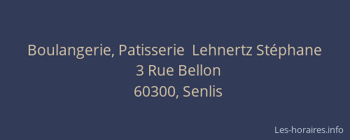 Boulangerie, Patisserie  Lehnertz St&eacute;phane