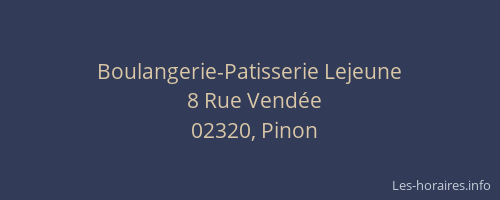 Boulangerie-Patisserie Lejeune