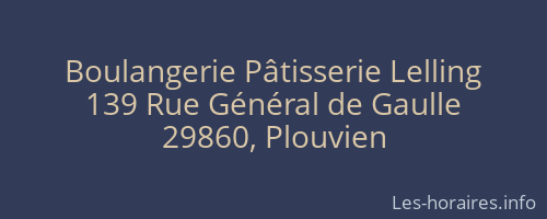 Boulangerie Pâtisserie Lelling