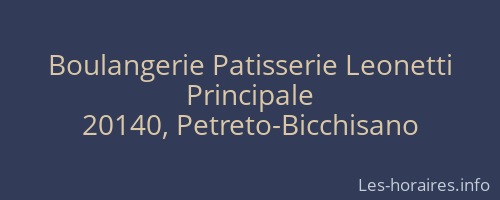 Boulangerie Patisserie Leonetti