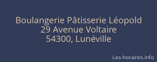 Boulangerie Pâtisserie Léopold