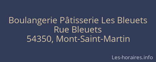 Boulangerie Pâtisserie Les Bleuets