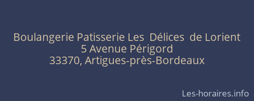 Boulangerie Patisserie Les  Délices  de Lorient