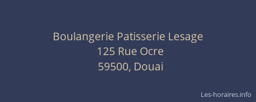 Boulangerie Patisserie Lesage