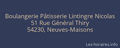 Boulangerie Pâtisserie Lintingre Nicolas